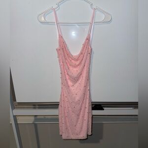 The Vintage Shop Pink Sequin Embellished Mini Dress Never Worn